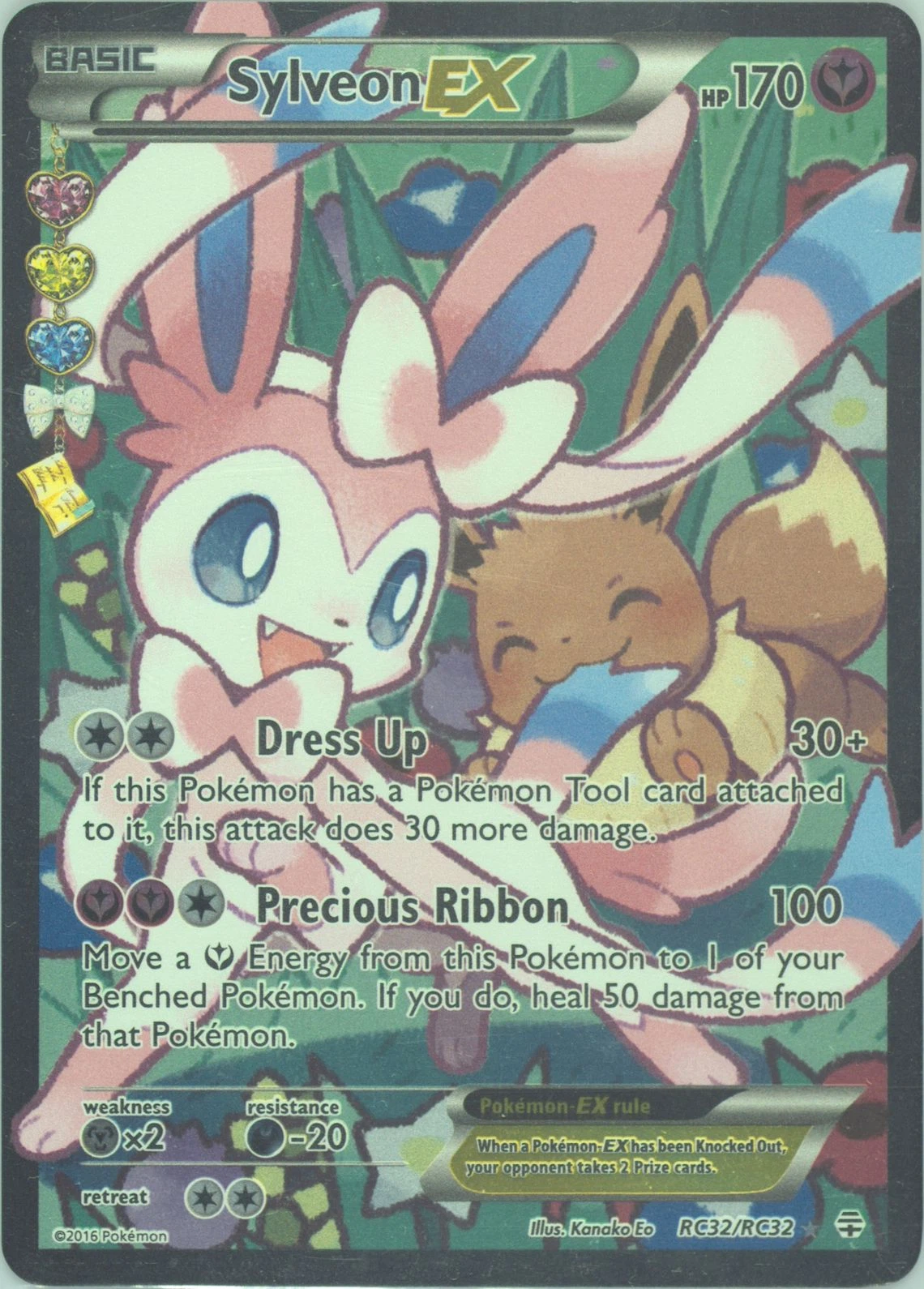 Sylveon EX RC32/83 Generations front card photo in PokeToGrade pregrading report