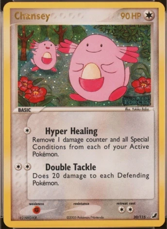 Chansey 020/115 Unseen Forces front card photo in PokeToGrade pregrading report