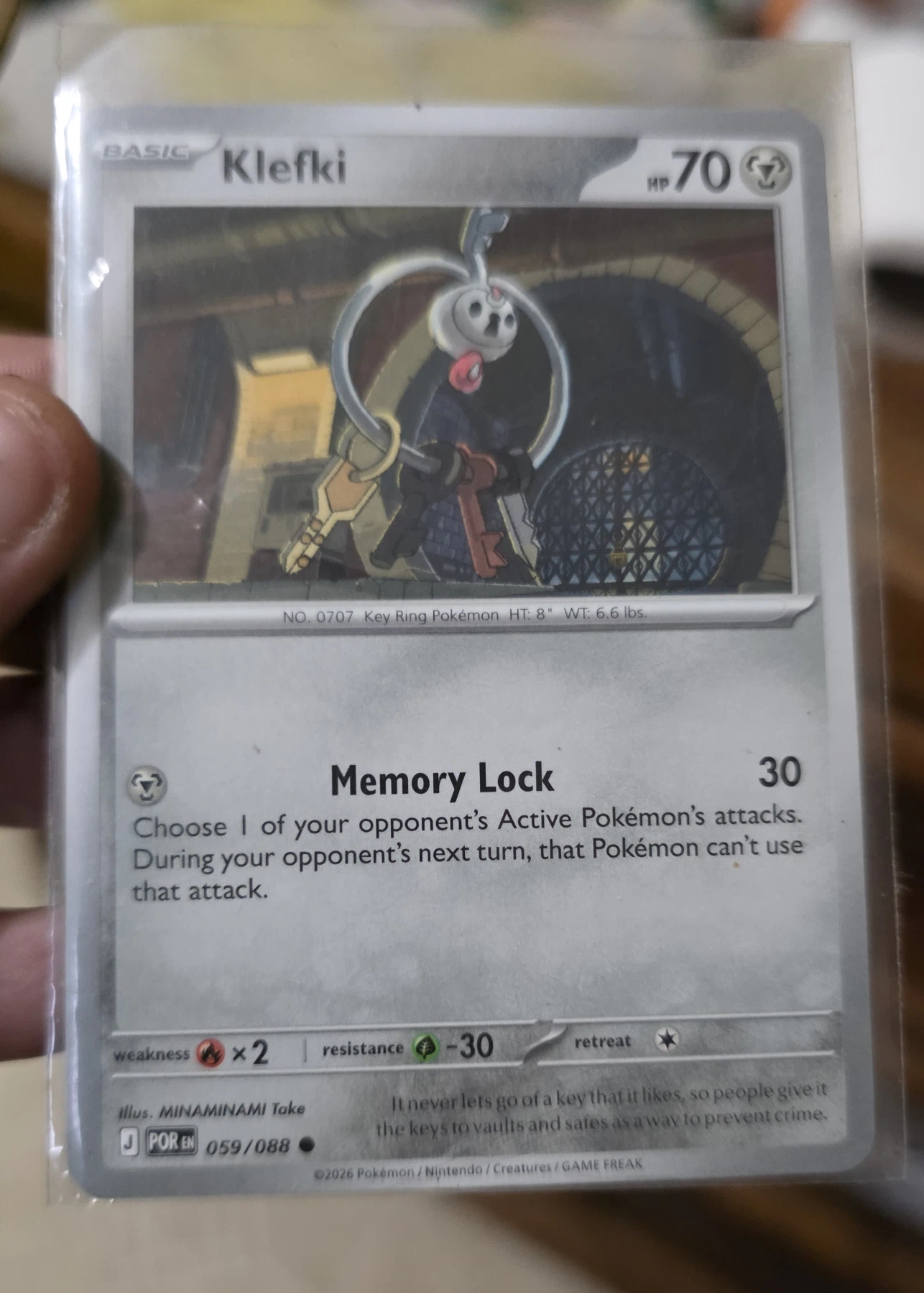 Klefki 059/88 Perfect Order front card photo in PokeToGrade pregrading report