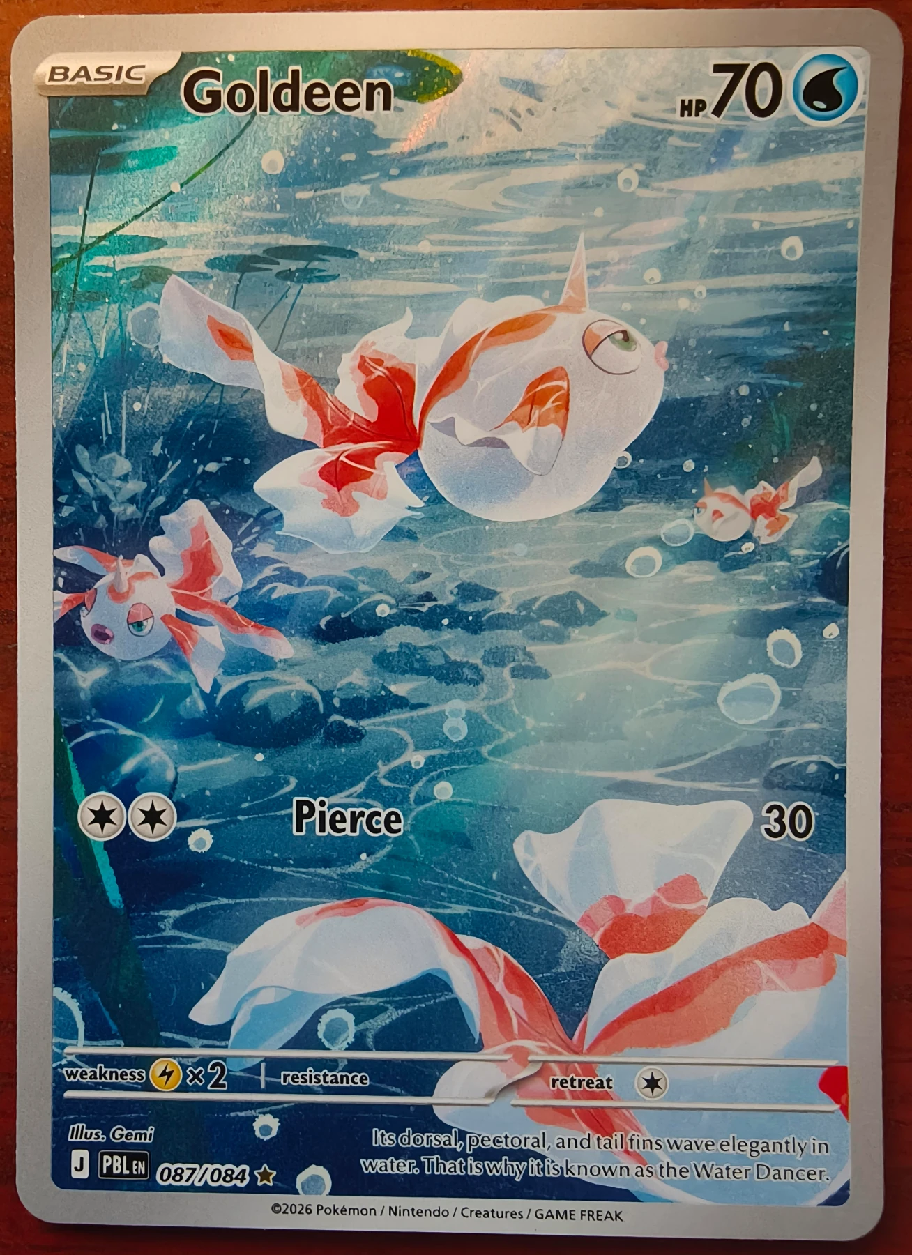 Goldeen 087/84 Pitch Black front card photo in PokeToGrade pregrading report