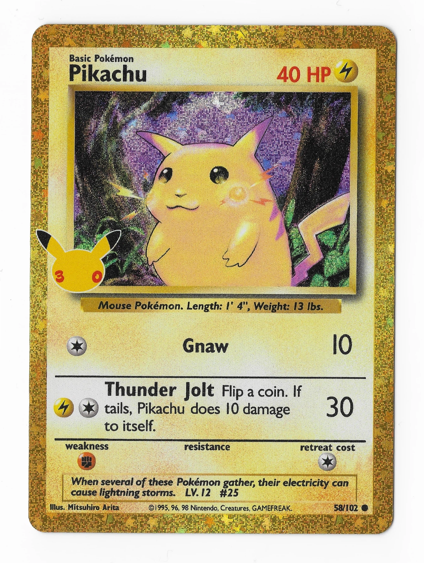 Pikachu 014 30th Classic Collection front card photo in PokeToGrade pregrading report