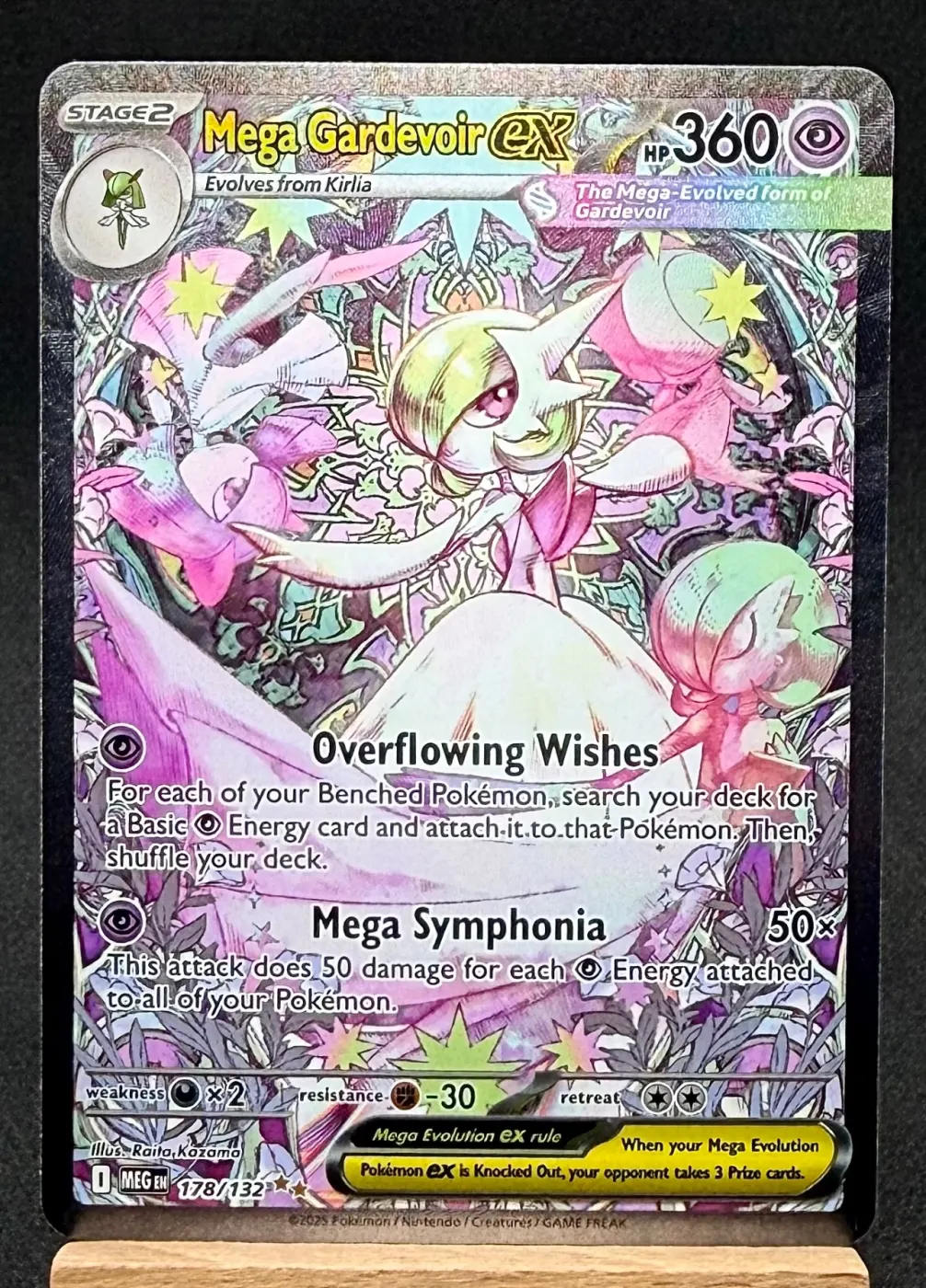 Mega Gardevoir ex 178/132 Mega Evolution front card photo in PokeToGrade pregrading report