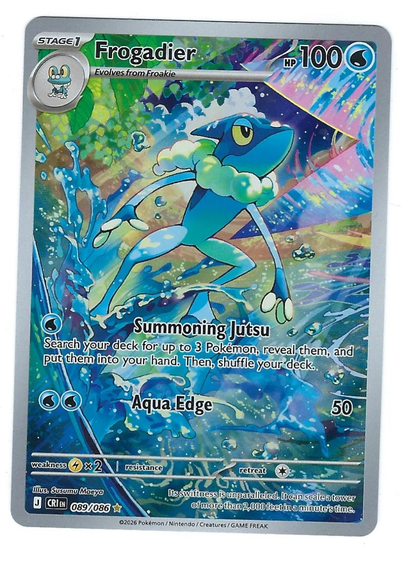 Frogadier 089/86 Chaos Rising front card photo in PokeToGrade pregrading report