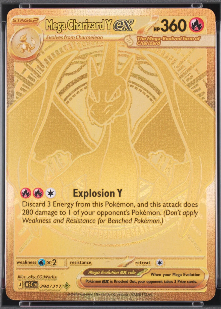 Mega Charizard Y ex 294/217 Ascended Heroes front card photo in PokeToGrade pregrading report