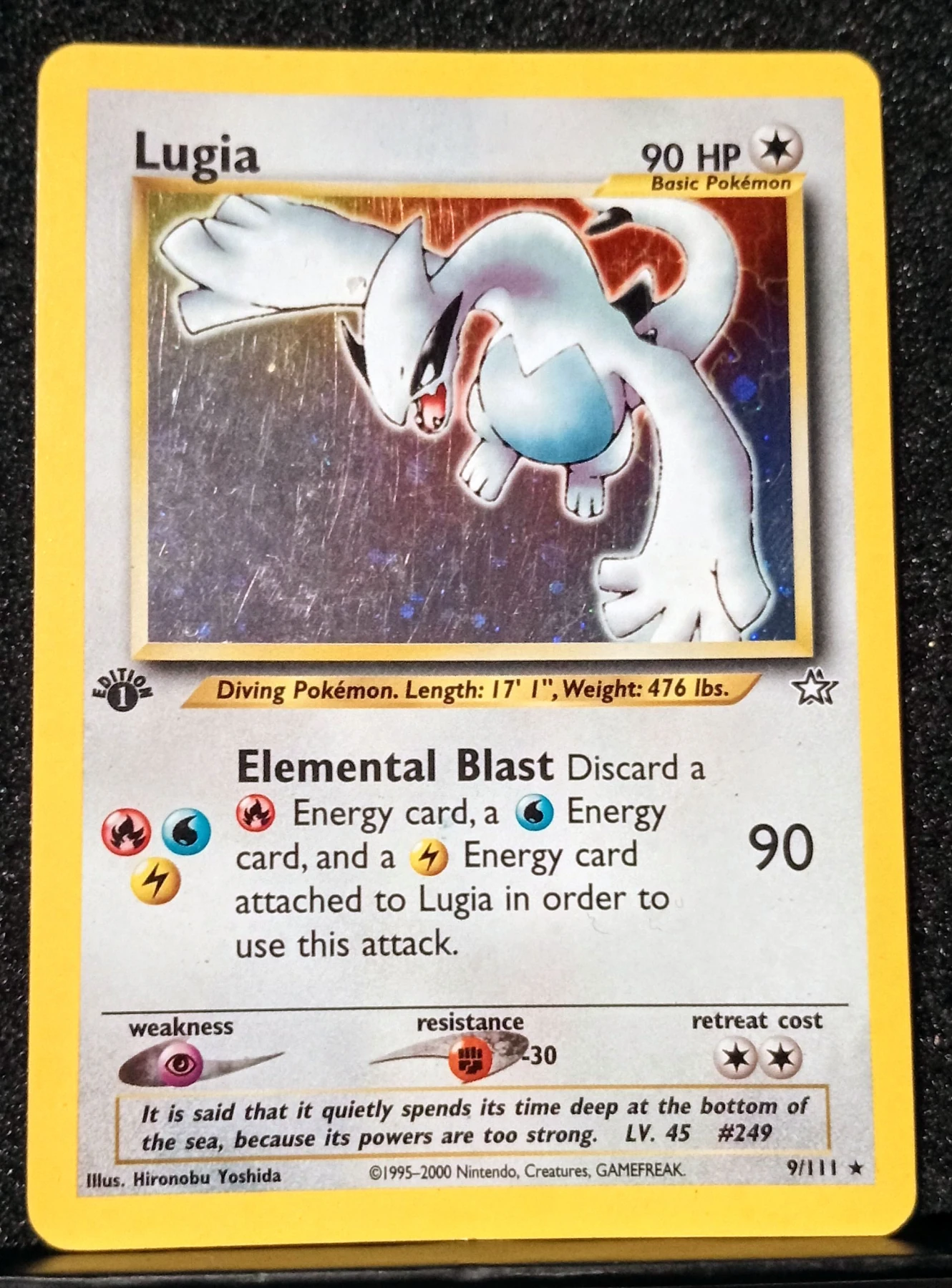 Lugia 009/111 Neo Genesis front card photo in PokeToGrade pregrading report
