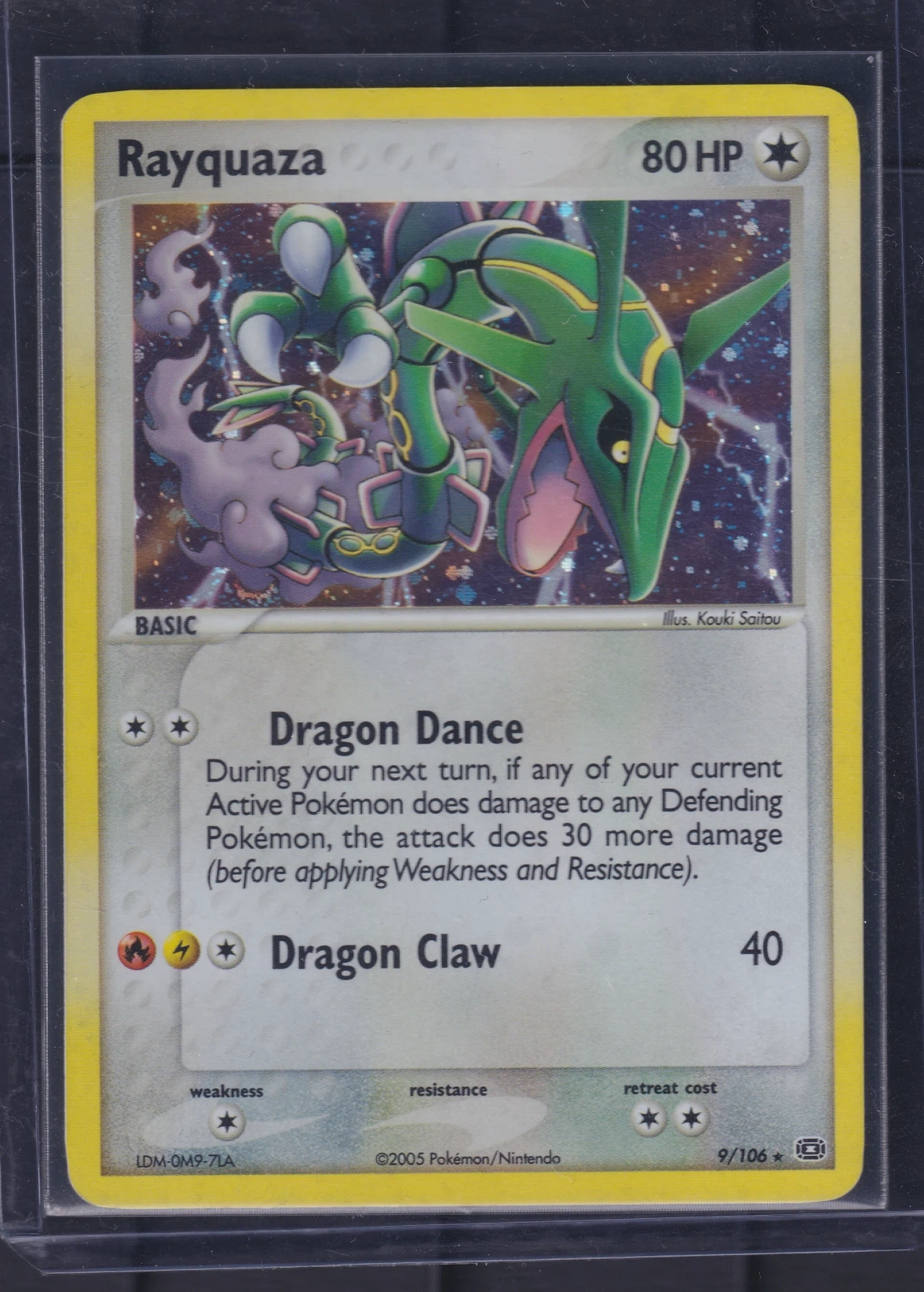 Rayquaza 009/106 Emerald front card photo in PokeToGrade pregrading report