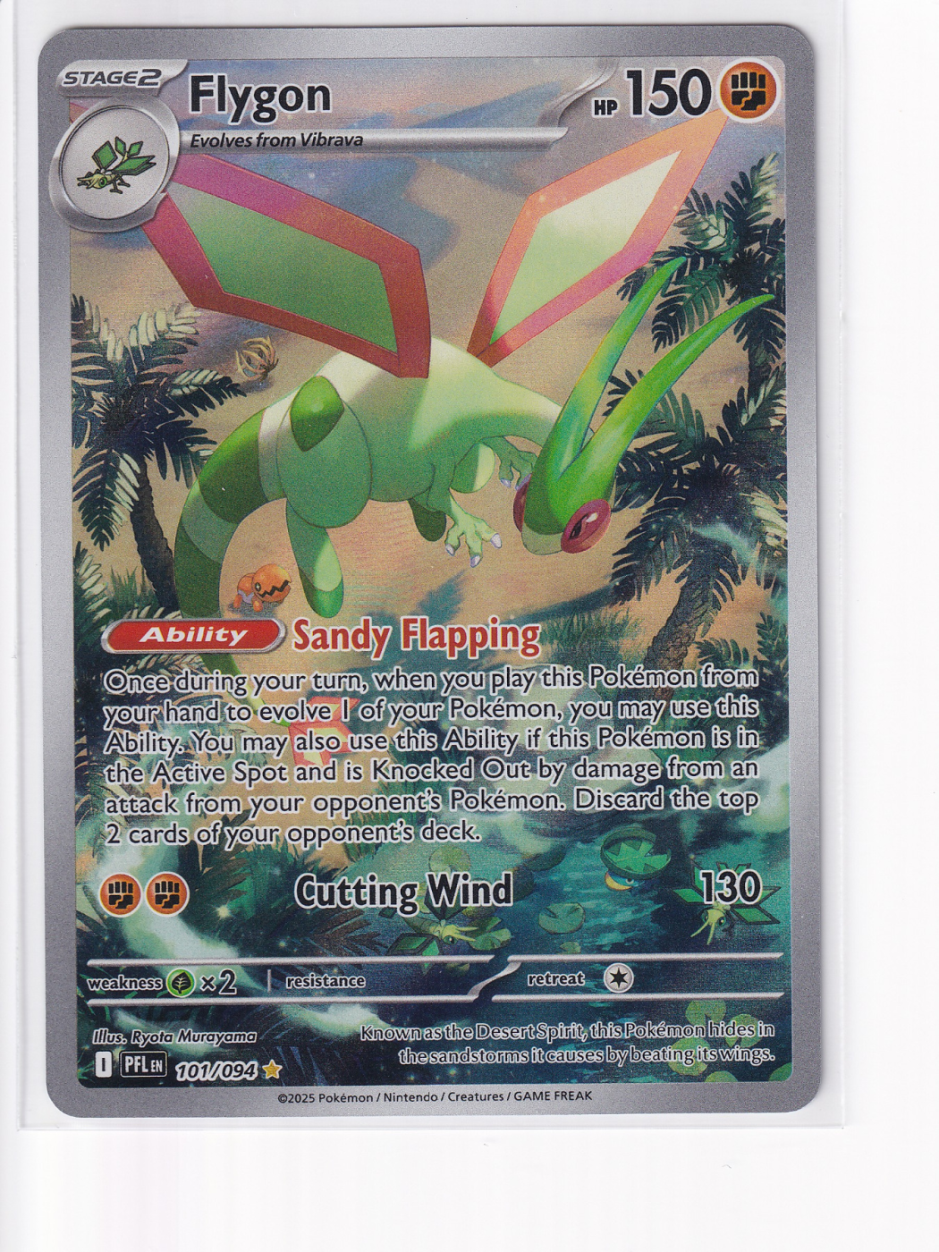 Flygon 101/94 Phantasmal Flames front card photo in PokeToGrade pregrading report