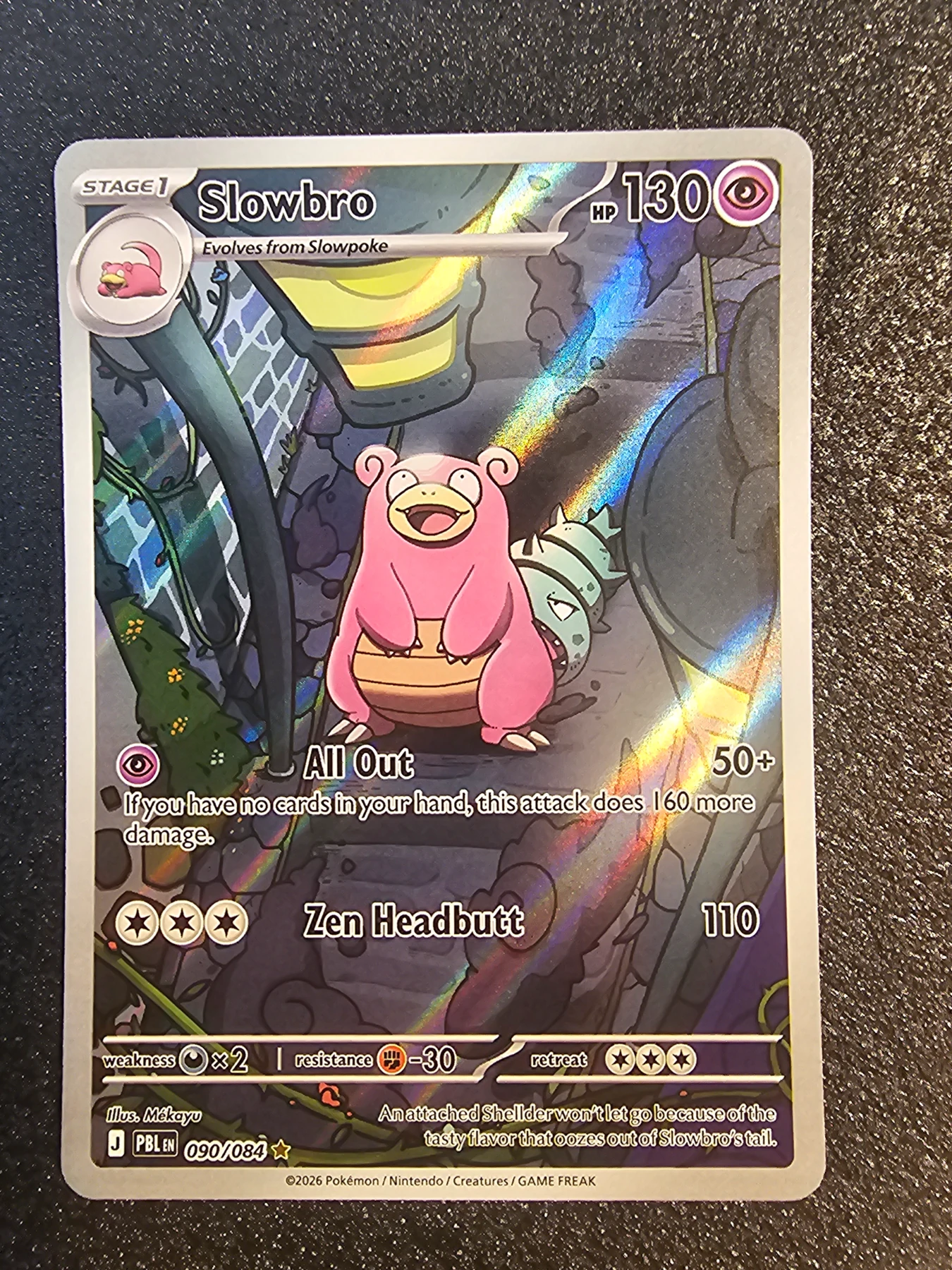 Slowbro 090/84 Pitch Black front card photo in PokeToGrade pregrading report