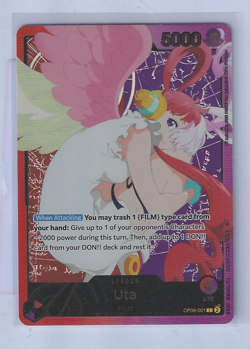Uta OP06-001 Wings of the Captain front card photo in PokeToGrade pregrading report