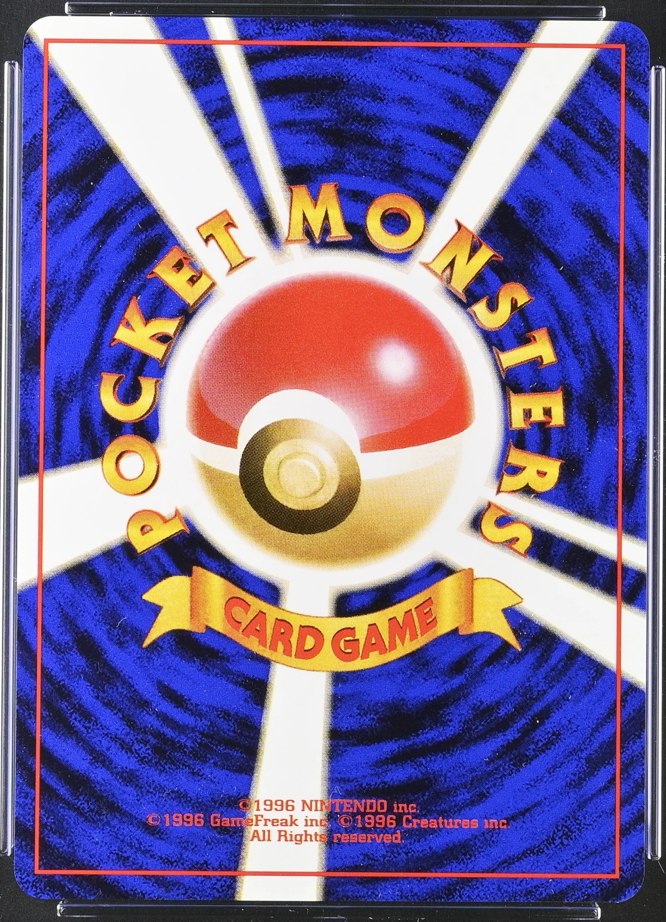 Pikachu 035/108 Base Set back card photo in PokeToGrade pregrading report