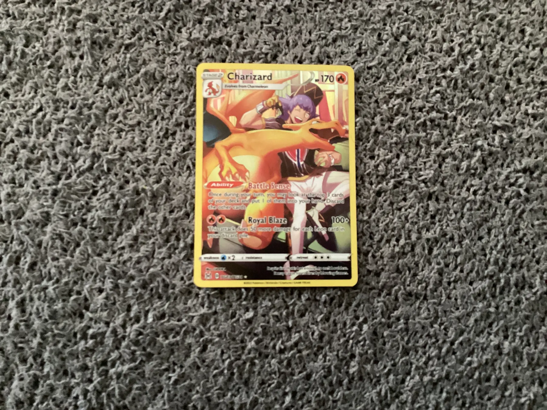 Charizard TG03/196 Lost Origin front card photo in PokeToGrade pregrading report