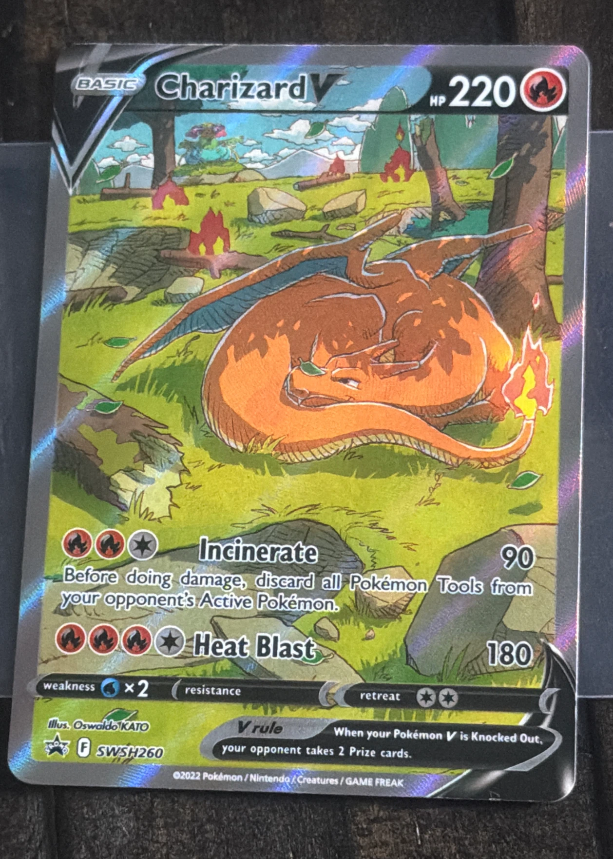 Charizard V SWSH260/307 SWSH Black Star Promos front card photo in PokeToGrade pregrading report