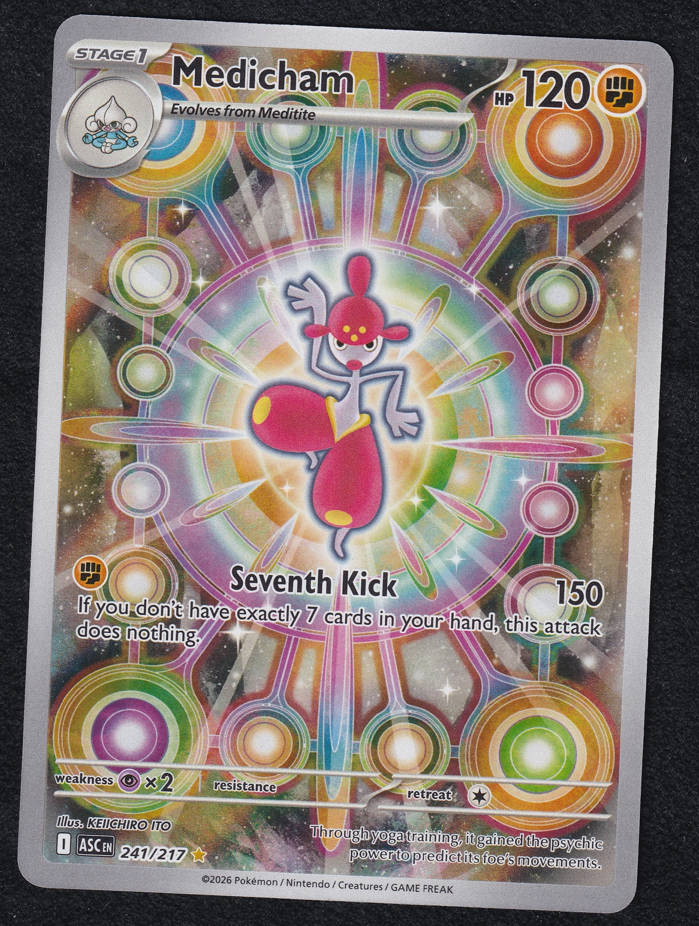 Medicham 241/217 Ascended Heroes front card photo in PokeToGrade pregrading report
