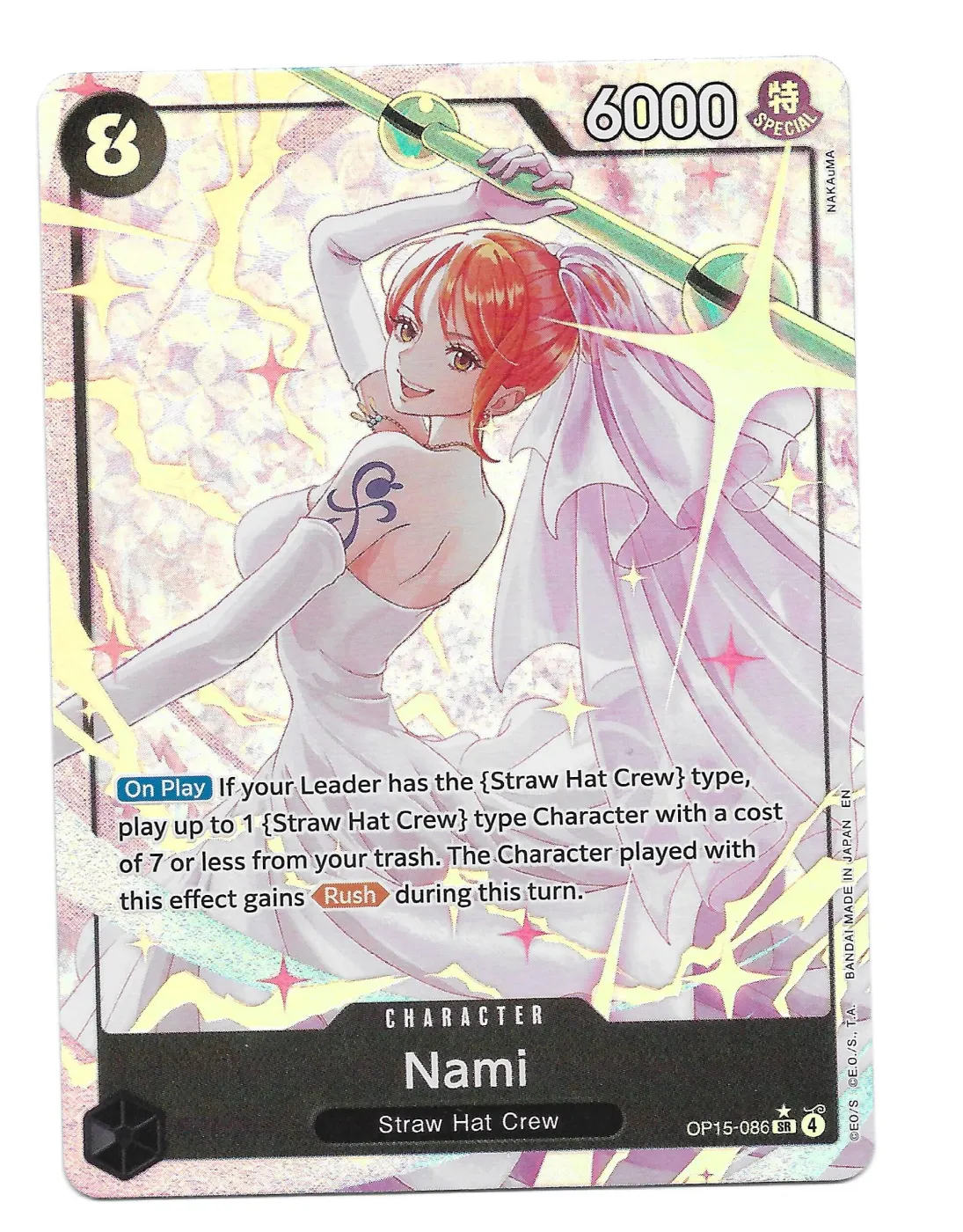 Nami (OP15-086) OP15-086 Adventure on Kami's Island front card photo in PokeToGrade pregrading report