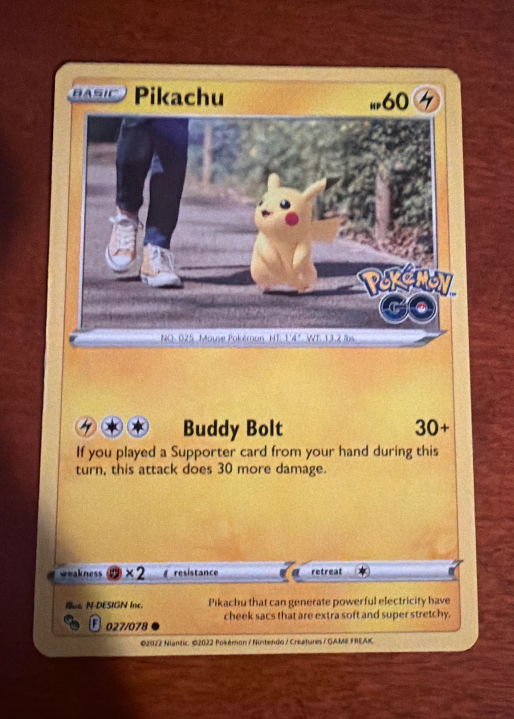 Pikachu 027/78 Pokémon GO front card photo in PokeToGrade pregrading report
