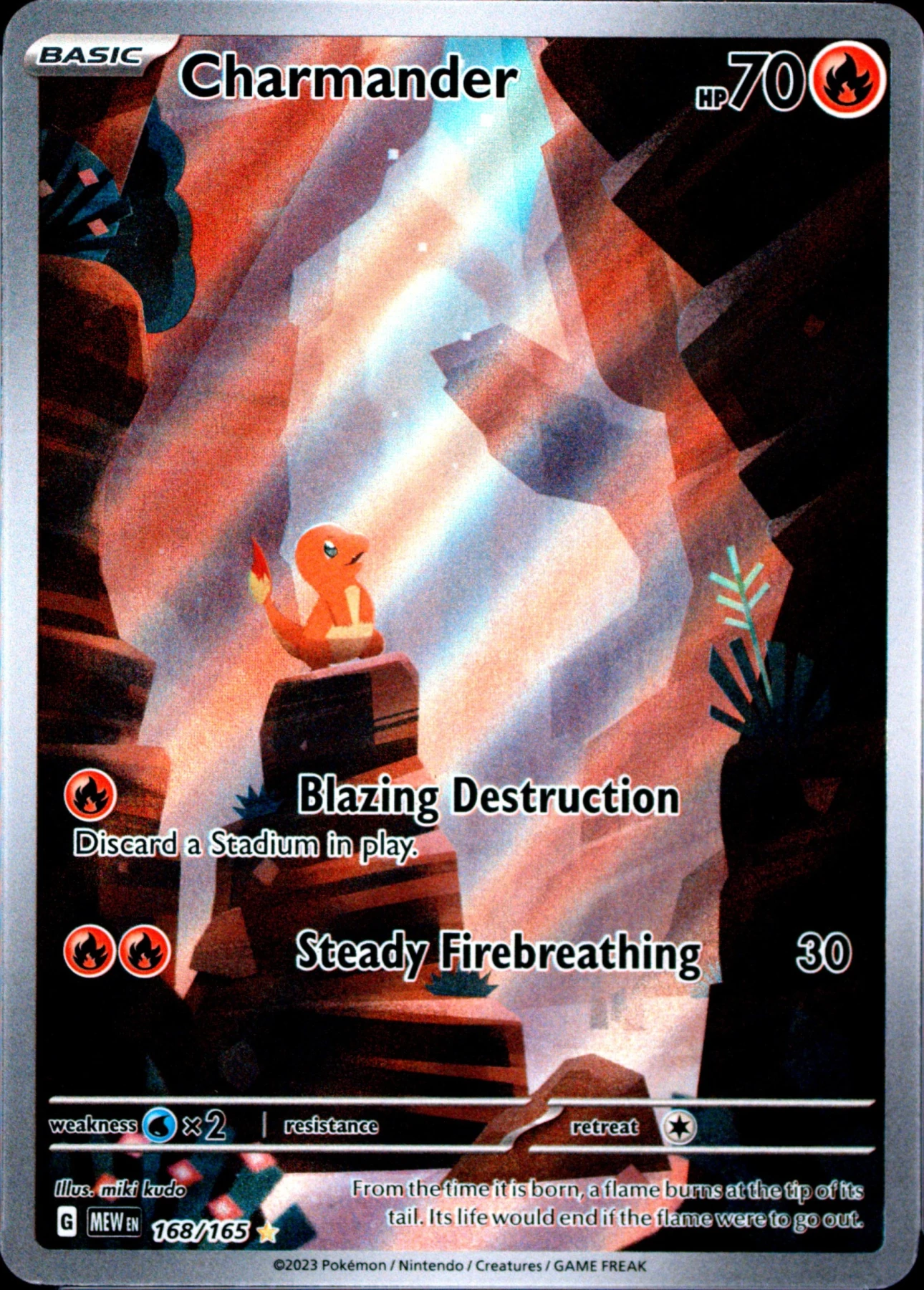 Charmander 168/165 151 front card photo in PokeToGrade pregrading report
