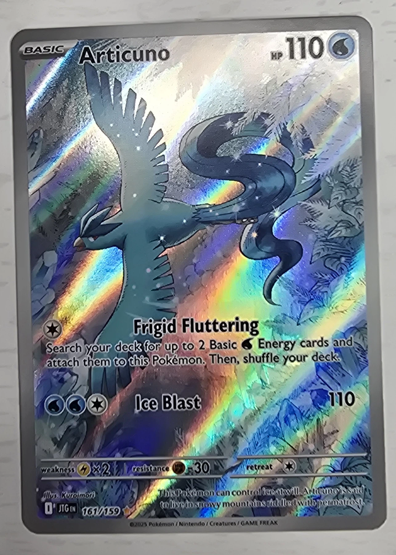Articuno 161/159 Journey Together front card photo in PokeToGrade pregrading report