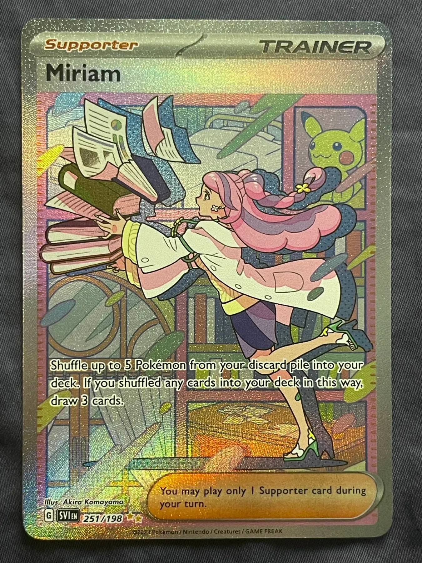 Miriam 251/198 Scarlet & Violet front card photo in PokeToGrade pregrading report
