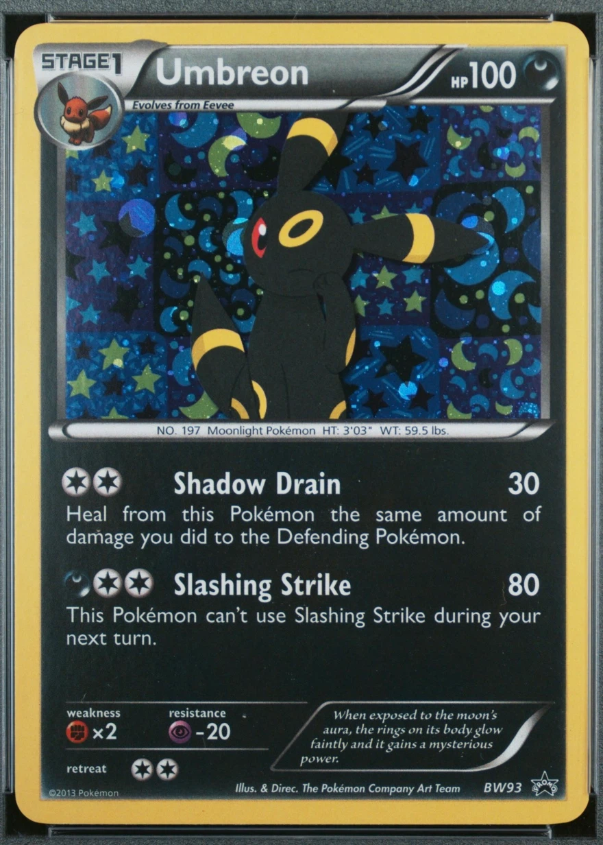 Umbreon BW93/101 BW Black Star Promos front card photo in PokeToGrade pregrading report