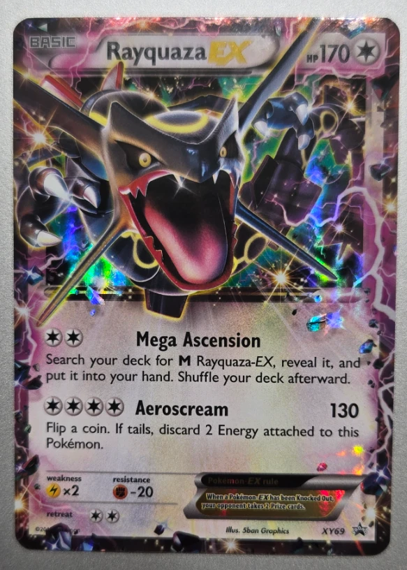 Rayquaza EX XY69/211 XY Black Star Promos front card photo in PokeToGrade pregrading report