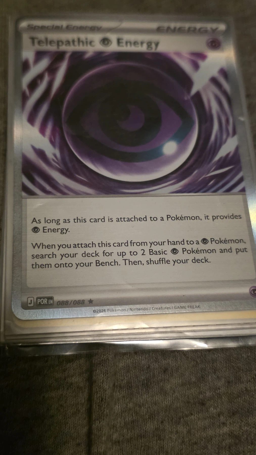 Telepathic Psychic Energy 088/88 Perfect Order front card photo in PokeToGrade pregrading report