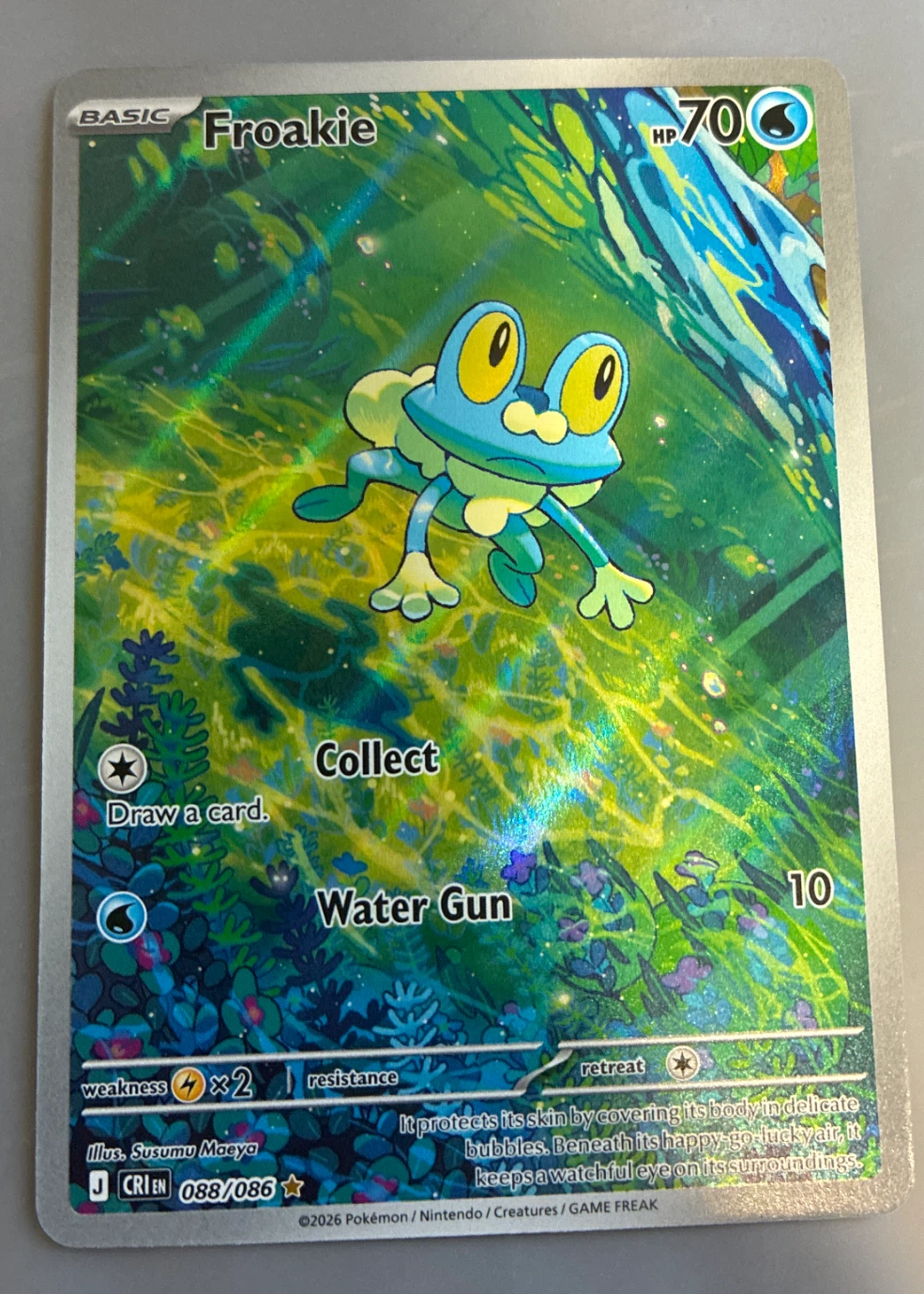 Froakie 088/86 Chaos Rising front card photo in PokeToGrade pregrading report
