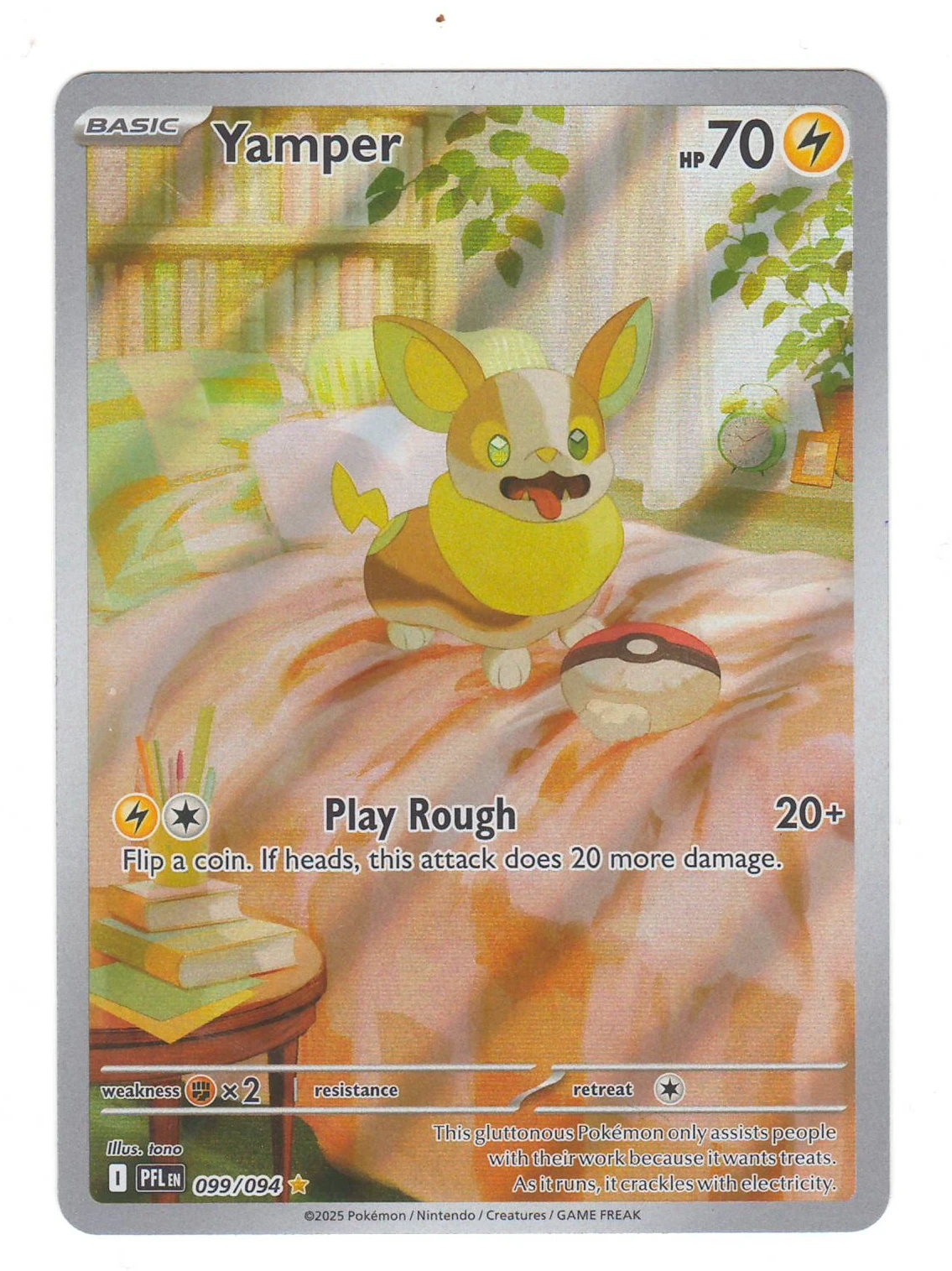 Yamper 099/94 Phantasmal Flames front card photo in PokeToGrade pregrading report