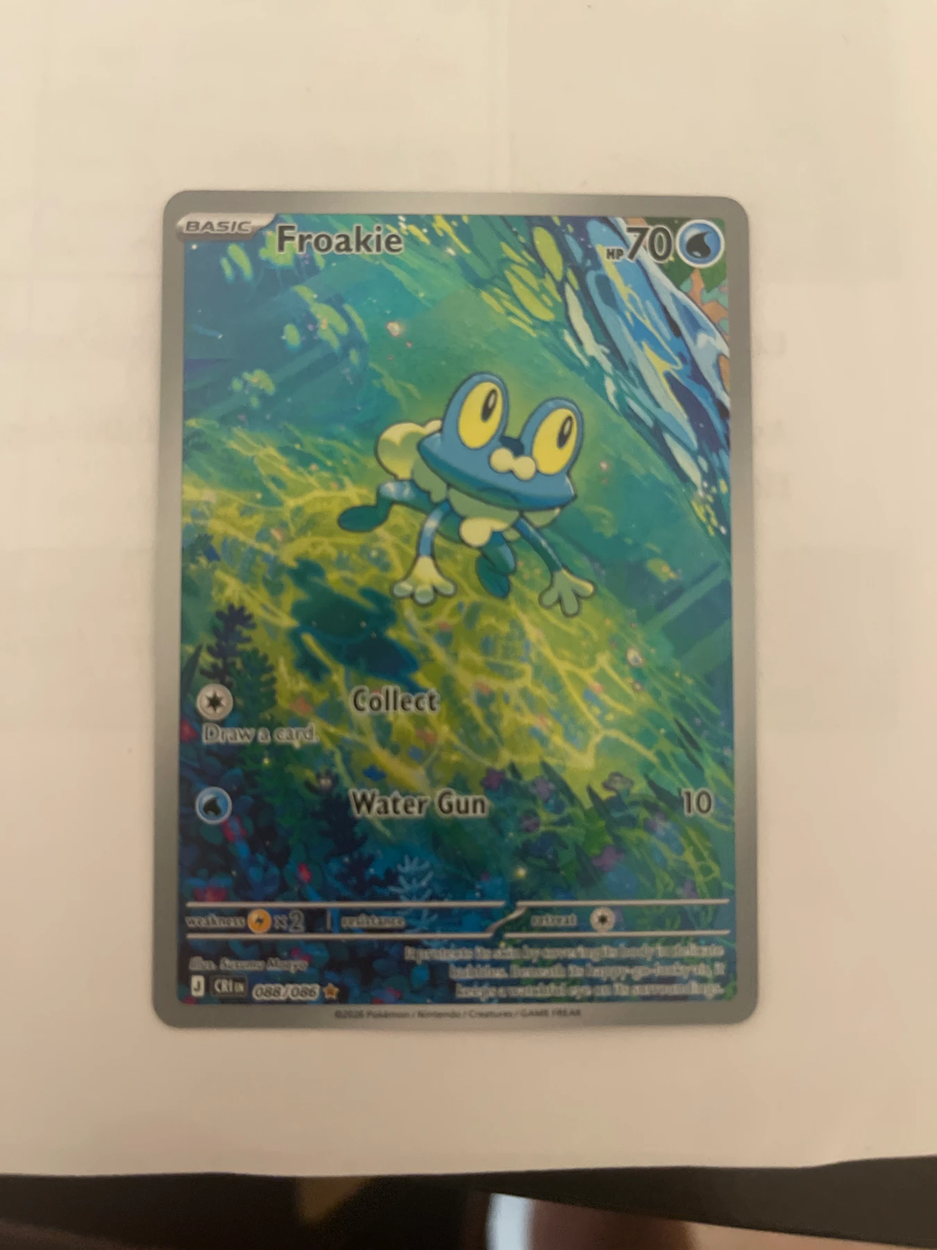 Froakie 088/86 Chaos Rising front card photo in PokeToGrade pregrading report