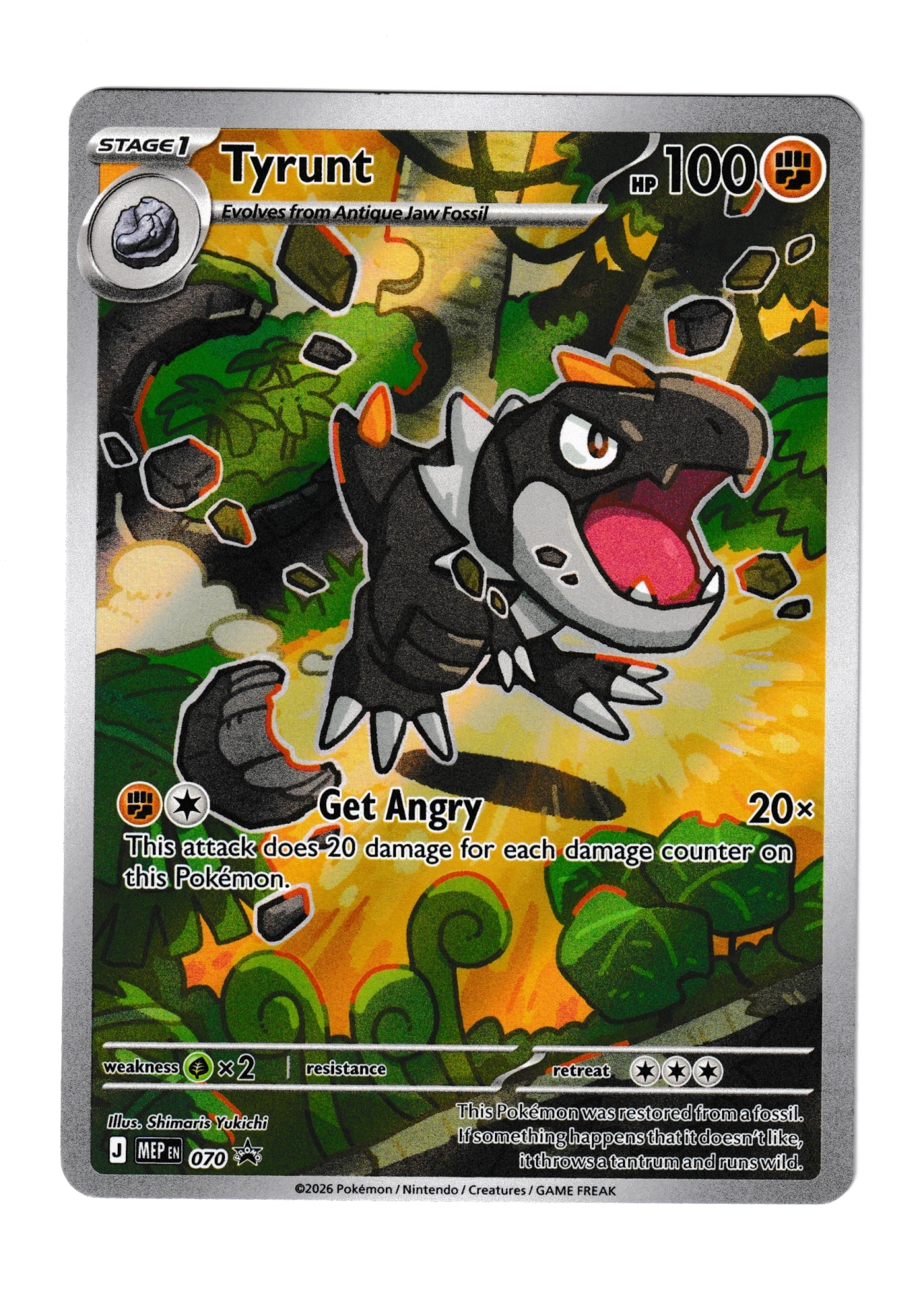 Tyrunt 070 MEP Black Star Promos front card photo in PokeToGrade pregrading report