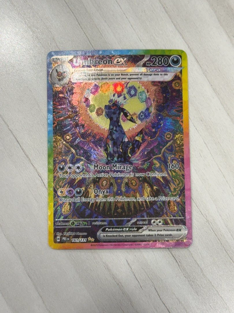 Umbreon ex 161/131 Prismatic Evolutions front card photo in PokeToGrade pregrading report
