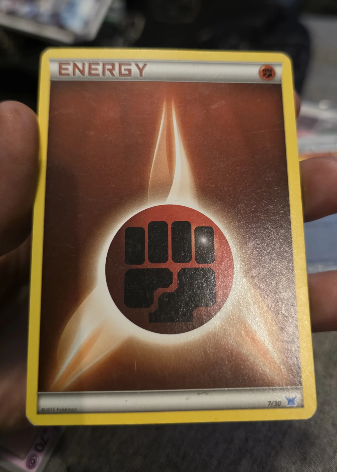 Fighting Energy 137/146 XY front card photo in PokeToGrade pregrading report
