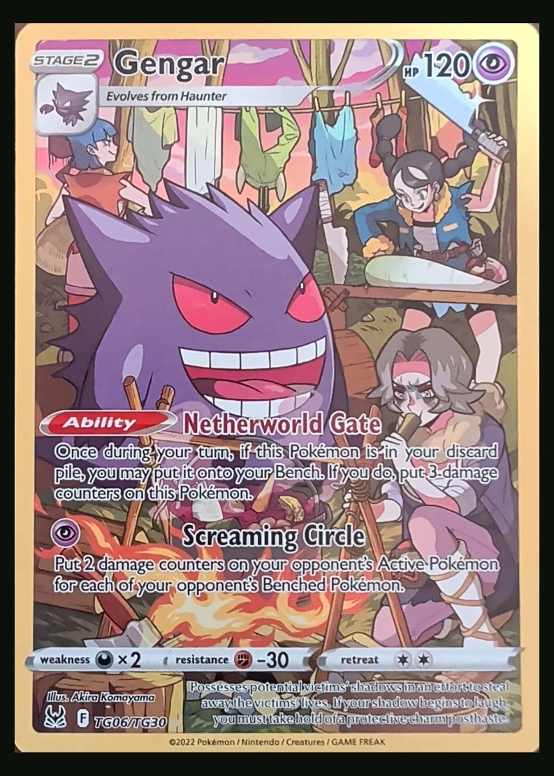Gengar TG06/196 Lost Origin front card photo in PokeToGrade pregrading report