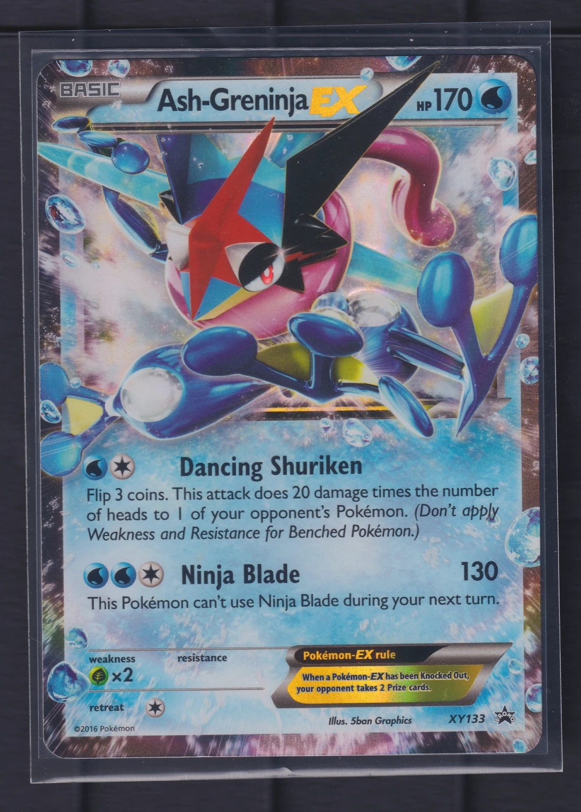 Ash Greninja EX XY133/211 XY Black Star Promos front card photo in PokeToGrade pregrading report