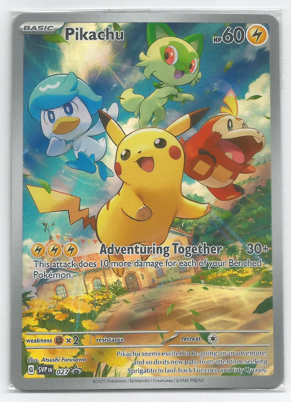 Pikachu 027/225 SVP Black Star Promos front card photo in PokeToGrade pregrading report