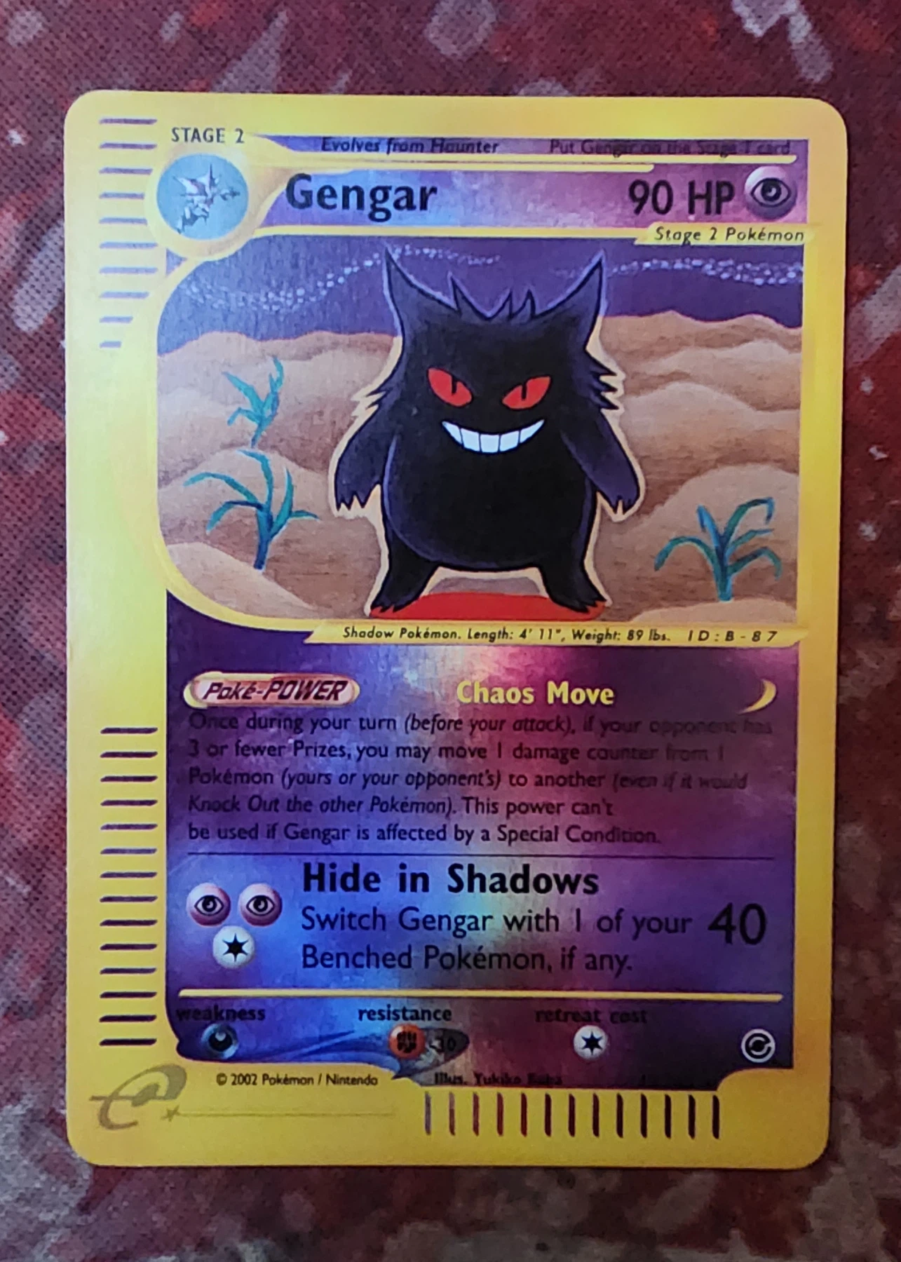 Gengar 048/165 (Reverse Holo) Expedition Base Set front card photo in PokeToGrade pregrading report