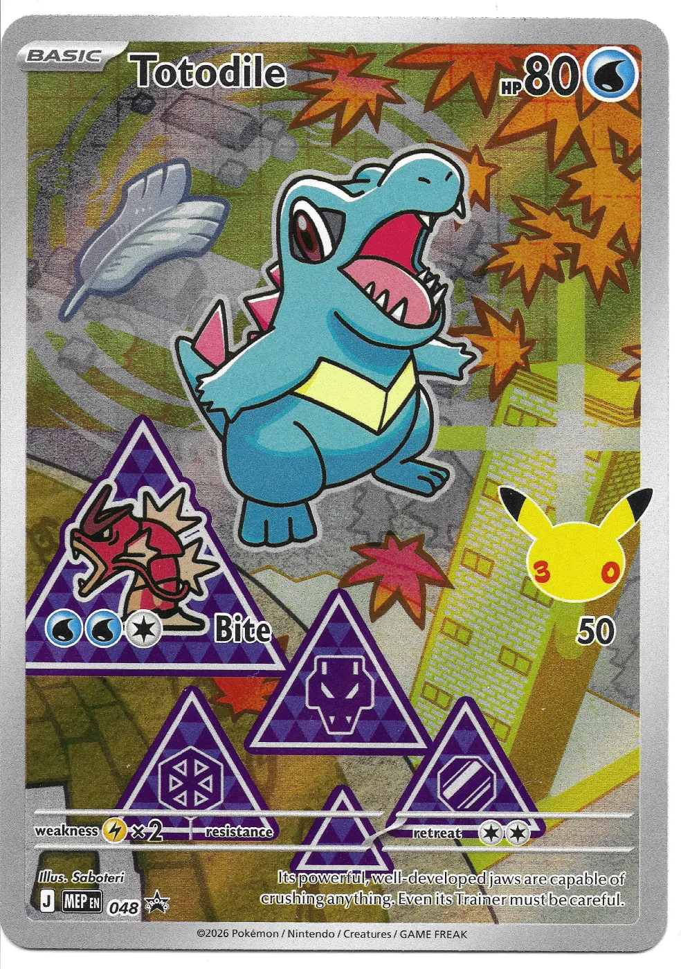 Totodile 081 First Partner Pack front card photo in PokeToGrade pregrading report