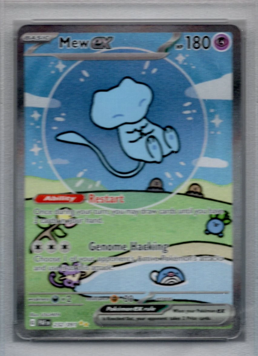 Mew ex 232/91 Paldean Fates front card photo in PokeToGrade pregrading report