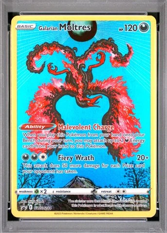 Galarian Moltres SWSH284/307 SWSH Black Star Promos front card photo in PokeToGrade pregrading report
