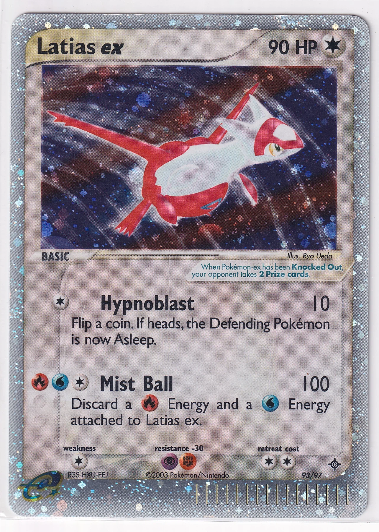 Latias ex 093/97 Dragon front card photo in PokeToGrade pregrading report