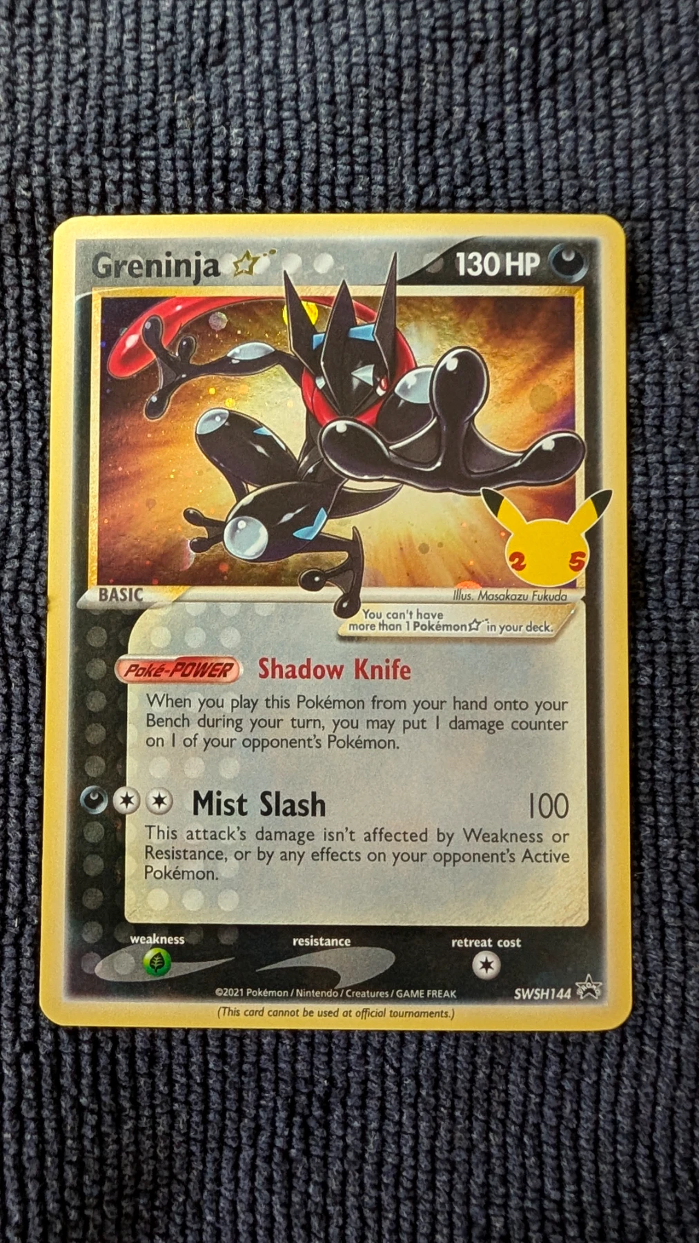 Greninja {star} SWSH144/307 SWSH Black Star Promos front card photo in PokeToGrade pregrading report