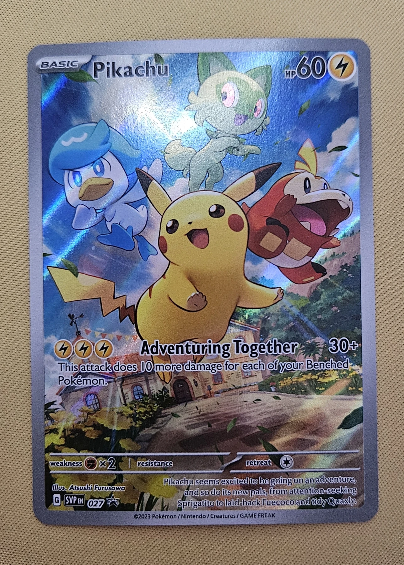 Pikachu 027/225 SVP Black Star Promos front card photo in PokeToGrade pregrading report