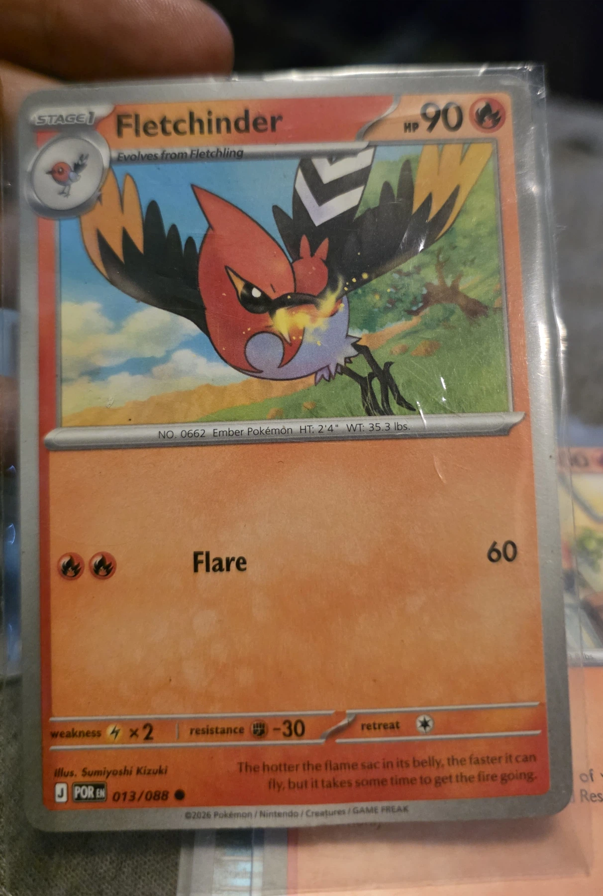 Fletchinder 013/88 Perfect Order front card photo in PokeToGrade pregrading report