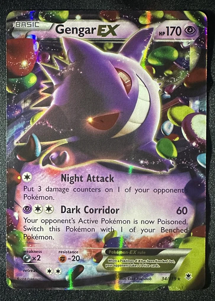 Gengar EX 034/119 Phantom Forces front card photo in PokeToGrade pregrading report