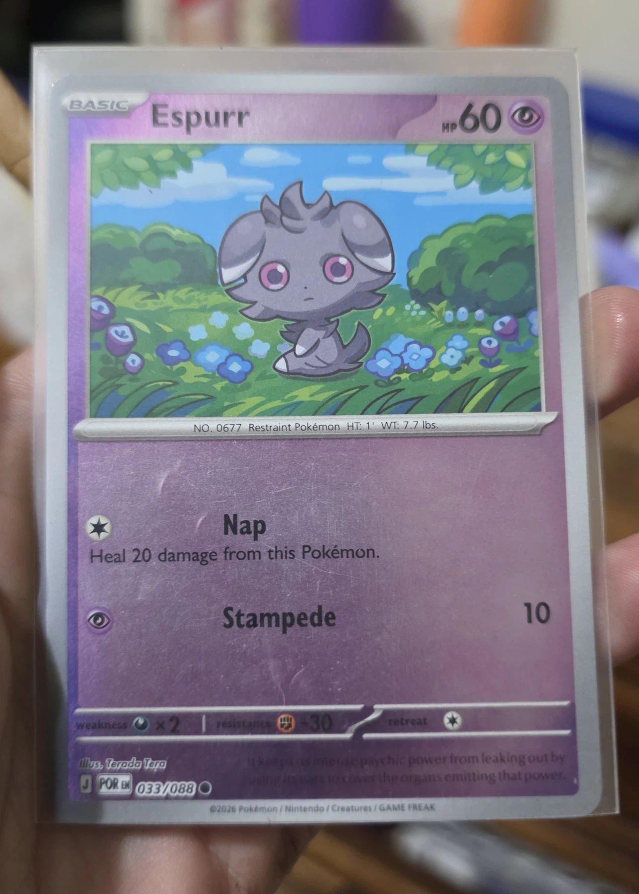 Espurr 033/88 Perfect Order front card photo in PokeToGrade pregrading report