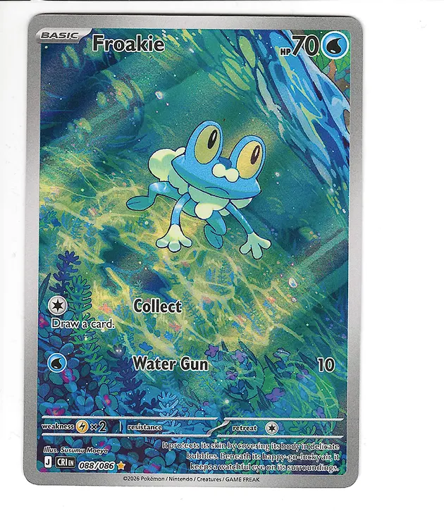 Froakie 088/86 Chaos Rising front card photo in PokeToGrade pregrading report