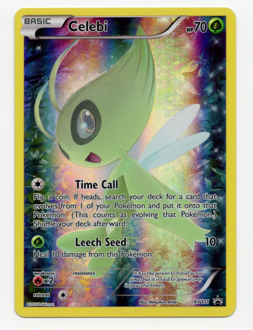 Celebi XY111/211 XY Black Star Promos front card photo in PokeToGrade pregrading report