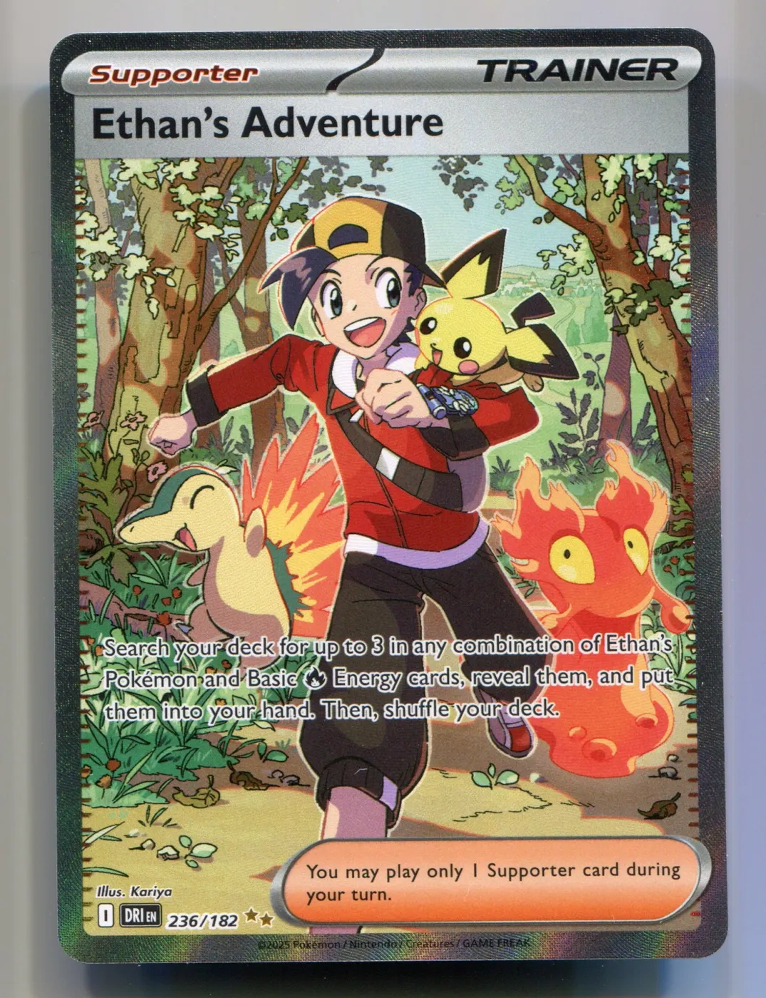 Ethan's Adventure 236/182 Destined Rivals front card photo in PokeToGrade pregrading report