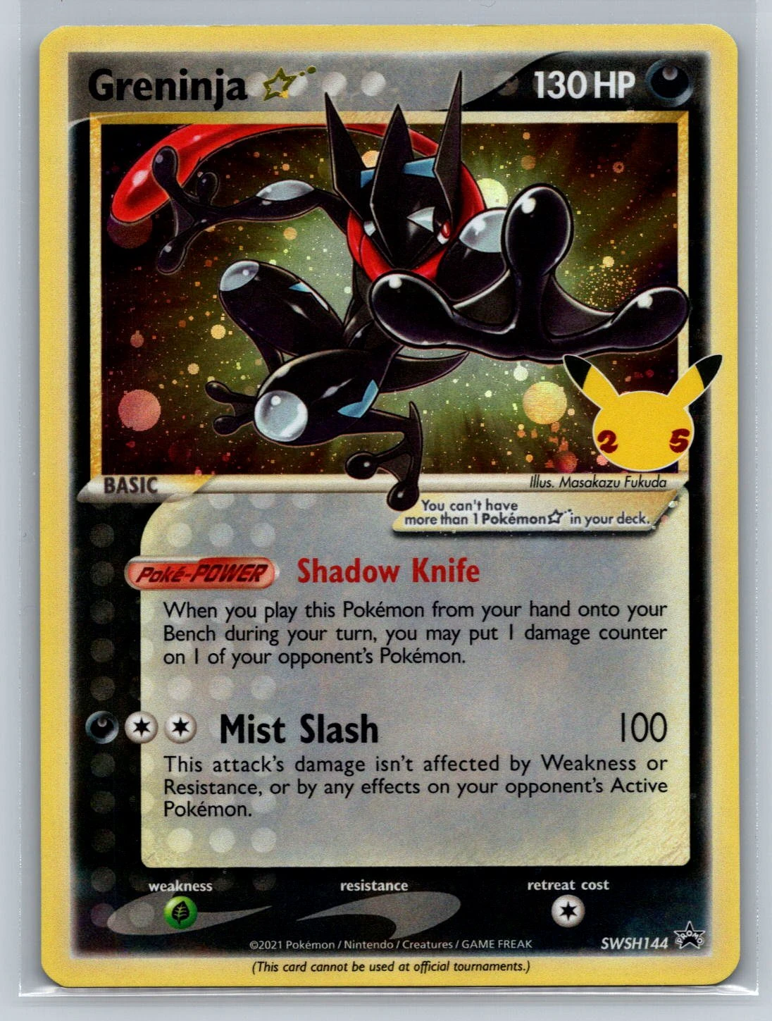 Greninja {star} SWSH144/307 SWSH Black Star Promos front card photo in PokeToGrade pregrading report