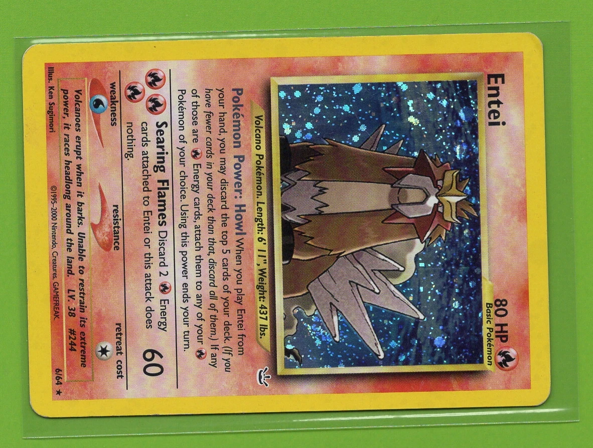 Entei 006/64 Neo Revelation front card photo in PokeToGrade pregrading report