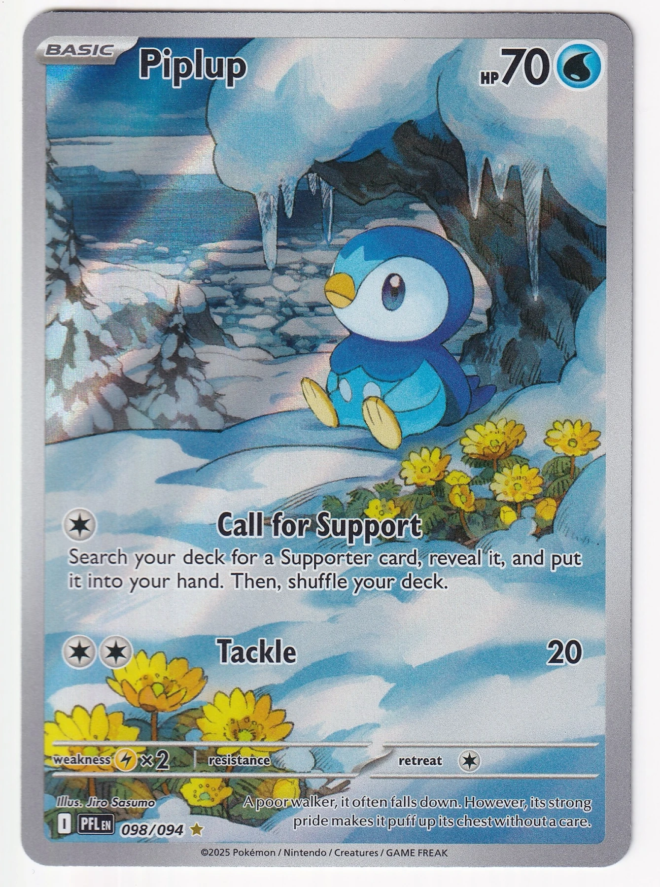 Piplup 098/94 Phantasmal Flames front card photo in PokeToGrade pregrading report